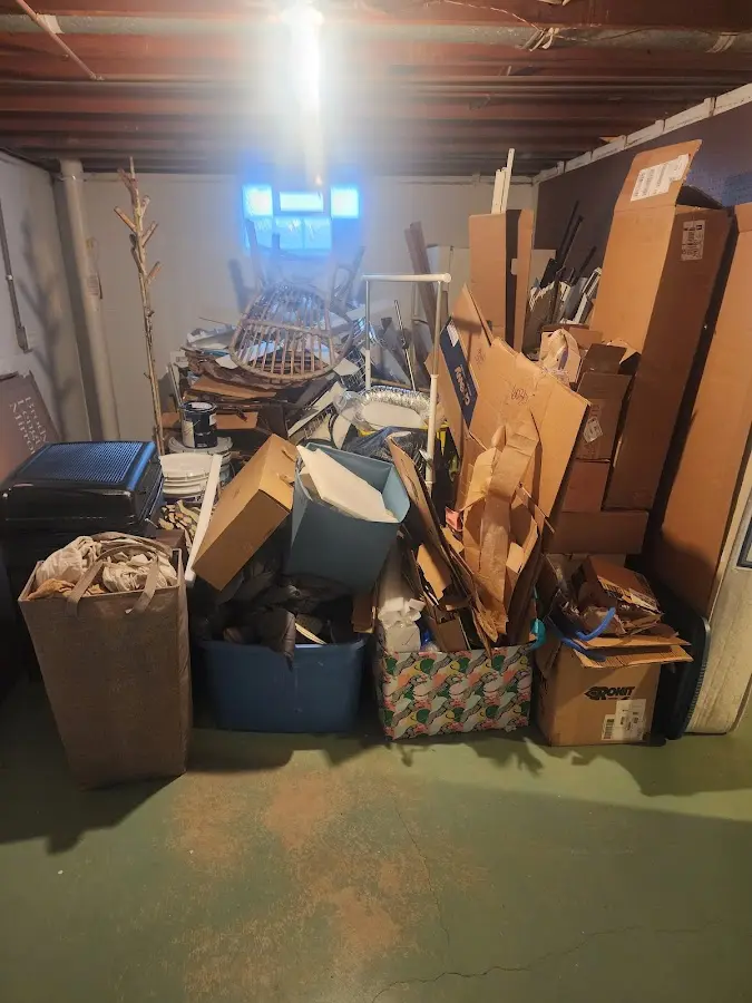 Roll-off dumpster container at job site for 20 Yard Dumpster Rental in North Fayette